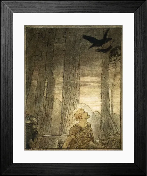 Framed Print : Siegfrieds death, 1924. Artist: Arthur Rackham Framed Print : Siegfrieds death, 1924. Artist: Arthur Rackham