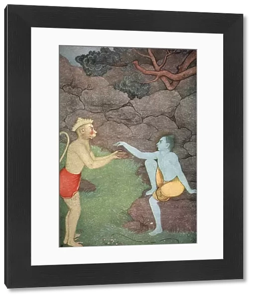 Rama sending his signet-ring to Sita, 1913. Artist: K Venkatappa