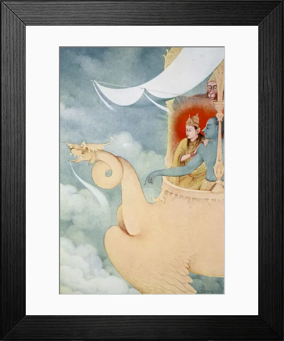 Framed Print : The return of Rama, 1913. Artist: K Venkatappa Framed Print : The return of Rama, 1913. Artist: K Venkatappa