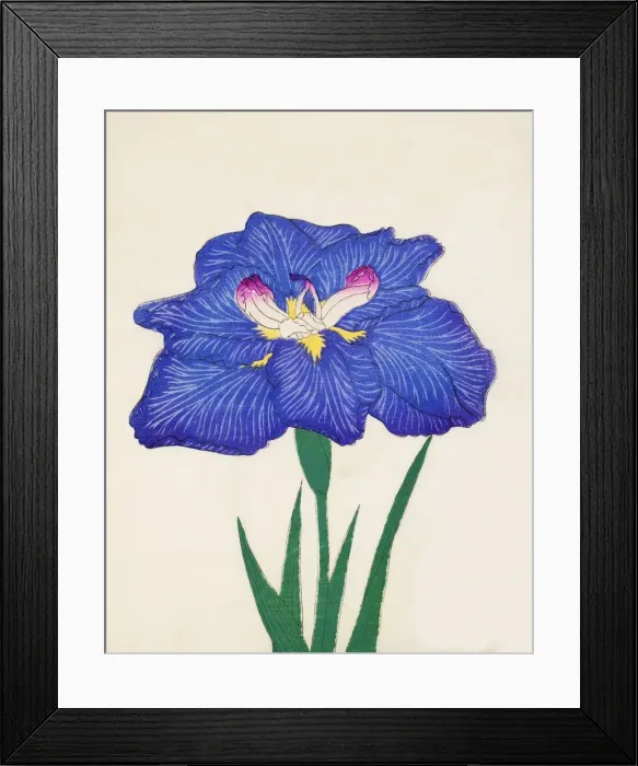Framed Print : Shiga-No-Uranami, No. 3, 1890, (colour woodblock print) Framed Print : Shiga-No-Uranami, No. 3, 1890, (colour woodblock print)