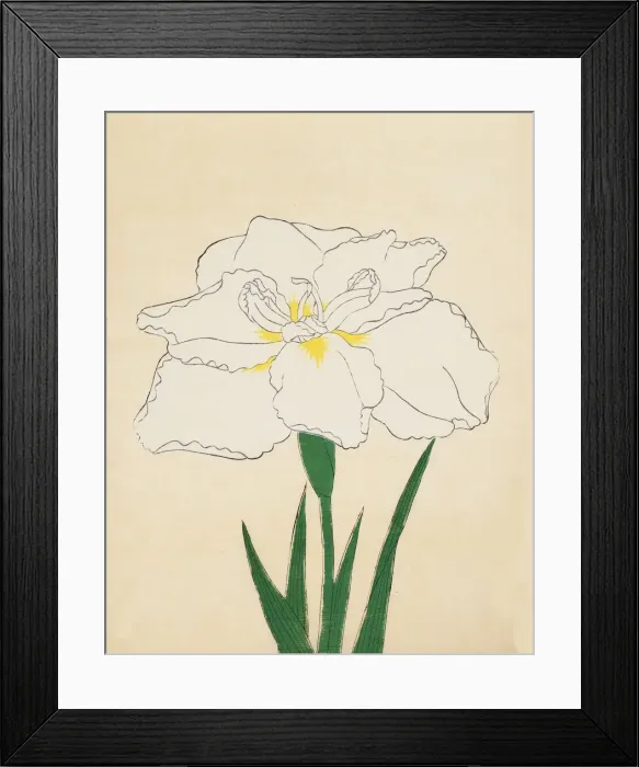 Framed Print : Haku-O-Den, No. 40, 1890, (colour woodblock print) Framed Print : Haku-O-Den, No. 40, 1890, (colour woodblock print)