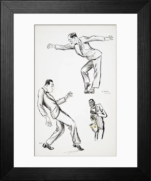 Framed Print : Two gentlemen in black tie perform La Danse Havas to the saxophone, from White Bottoms pub Framed Print : Two gentlemen in black tie perform La Danse Havas to the saxophone, from White Bottoms pub