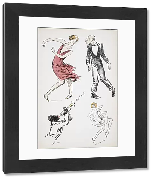 Two transvestites and man in black tie dancing to a saxophone, from White Bottoms pub