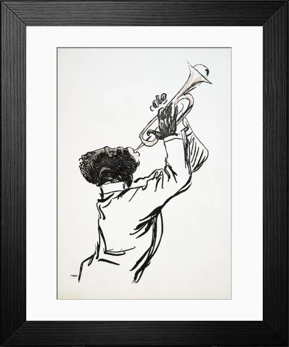 Framed Print : Trumpet Player, from White Bottoms pub. 1927 Framed Print : Trumpet Player, from White Bottoms pub. 1927