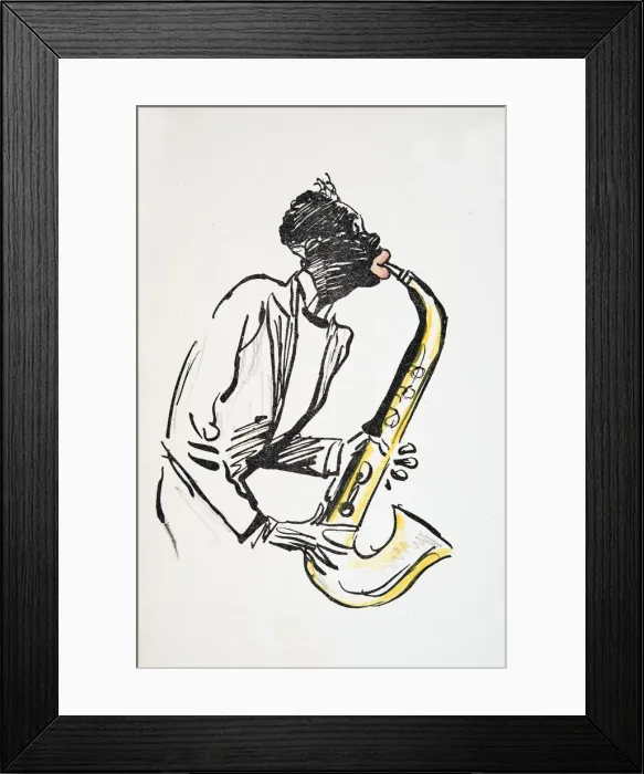 Framed Print : Saxophone Player, from White Bottoms pub. 1927 Framed Print : Saxophone Player, from White Bottoms pub. 1927