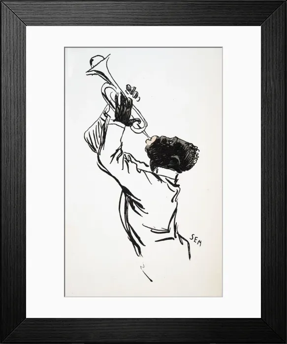 Framed Print : Trumpet Player, from White Bottoms pub. 1927 Framed Print : Trumpet Player, from White Bottoms pub. 1927