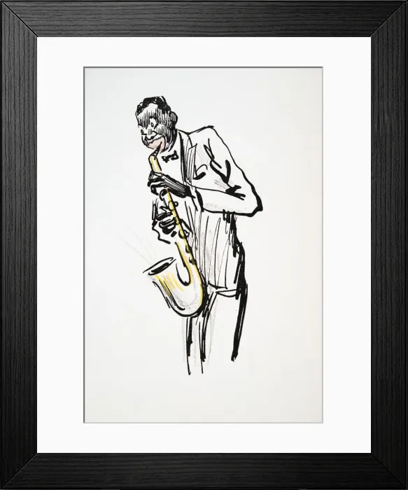 Framed Print : Saxophone Player, from White Bottoms pub. 1927 Framed Print : Saxophone Player, from White Bottoms pub. 1927