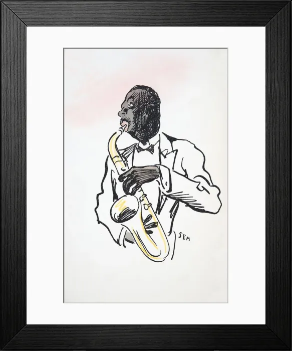 Framed Print : Saxophone Player, from White Bottoms pub. 1927 Framed Print : Saxophone Player, from White Bottoms pub. 1927