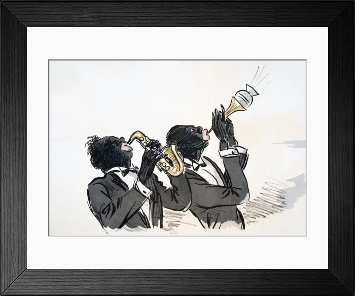 Framed Print : Saxophone and Trumpet Player, from White Bottoms pub. 1927 Framed Print : Saxophone and Trumpet Player, from White Bottoms pub. 1927