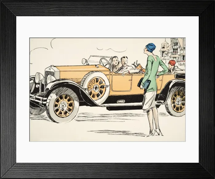 Framed Print : Golfing at Deauville, from White Bottoms pub. 1927 Framed Print : Golfing at Deauville, from White Bottoms pub. 1927