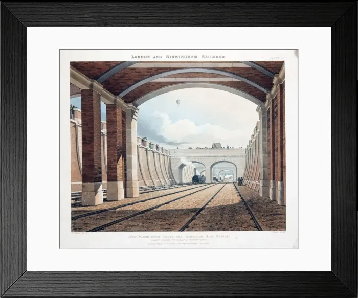 Framed Print : View Taken from Under the Hampstead Road Bridge, looking towards the station at Euston Square Framed Print : View Taken from Under the Hampstead Road Bridge, looking towards the station at Euston Square
