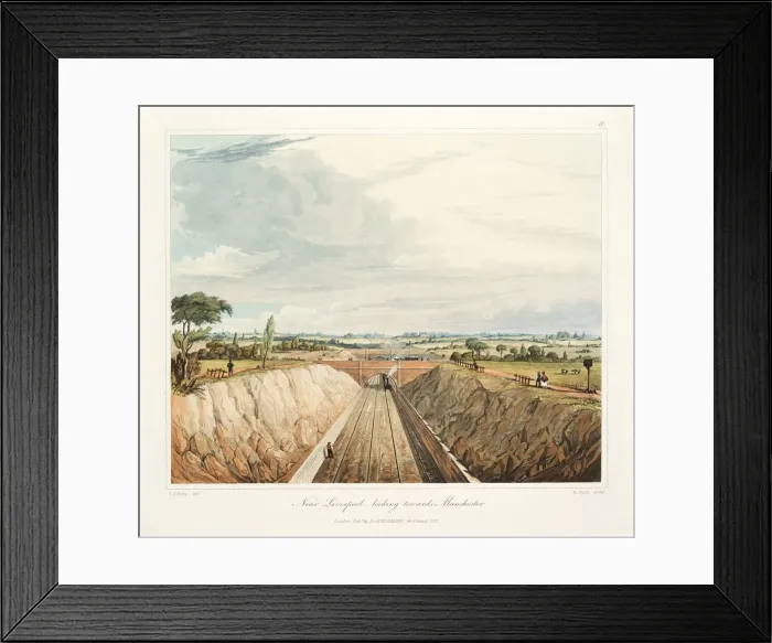 Framed Print : Near Liverpool, looking Towards Manchester, 1831. Artist: Thomas Talbot Bury Framed Print : Near Liverpool, looking Towards Manchester, 1831. Artist: Thomas Talbot Bury