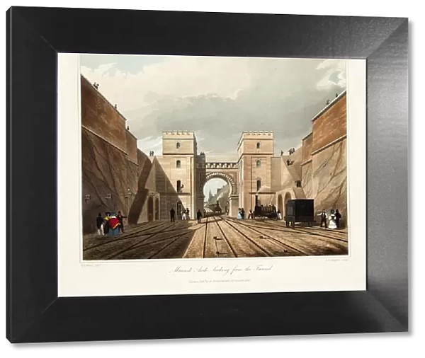 Moorish Arch, looking from the Tunnel, 1831. Artist: Thomas Talbot Bury