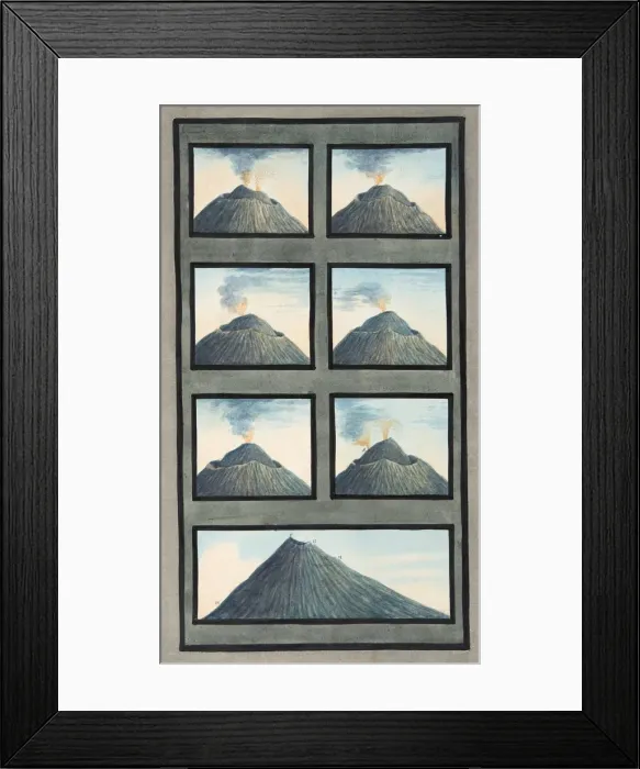 Framed Print : Snapshots of the eruption of Mount Vesuvius from 8th July to 29th October, 1767 Framed Print : Snapshots of the eruption of Mount Vesuvius from 8th July to 29th October, 1767