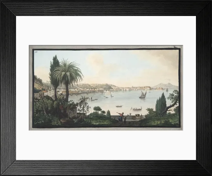 Framed Print : View of Naples taken from Pausilipo, 1776 Framed Print : View of Naples taken from Pausilipo, 1776