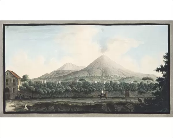 View of Mount Veusvius form the sea shore; at Resina, between Portici and Torre del Greco, 1776