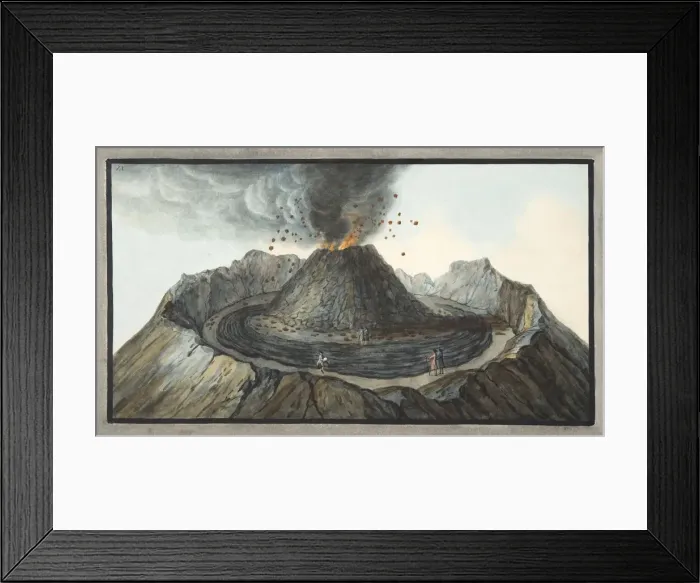 Framed Print : Interior view of the Crater of Mount Vesuvius, as it was before the great eruption of 1767, 1776 Framed Print : Interior view of the Crater of Mount Vesuvius, as it was before the great eruption of 1767, 1776