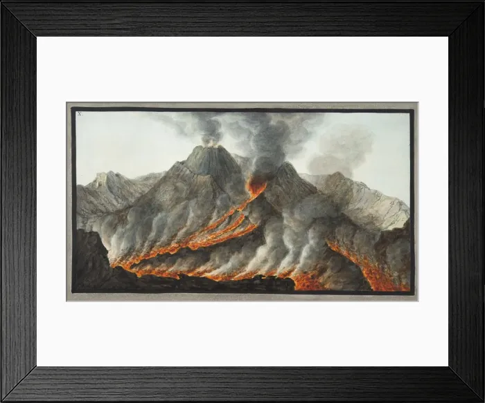 Framed Print : Interior view of the Crater of Mount Vesuvius from the foot in the year of 1756, 1776 Framed Print : Interior view of the Crater of Mount Vesuvius from the foot in the year of 1756, 1776