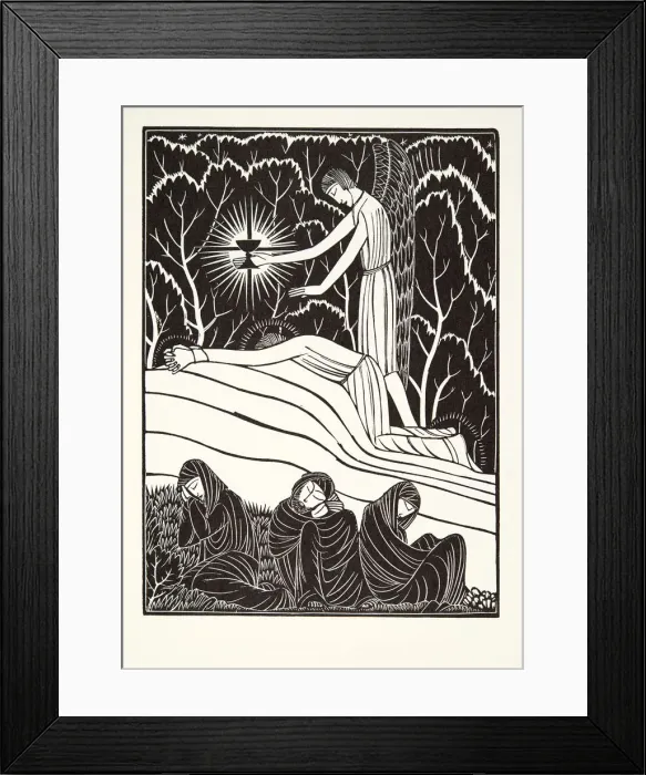 Framed Print : The Agony in the Garden, 1926, (wood engraving) Framed Print : The Agony in the Garden, 1926, (wood engraving)