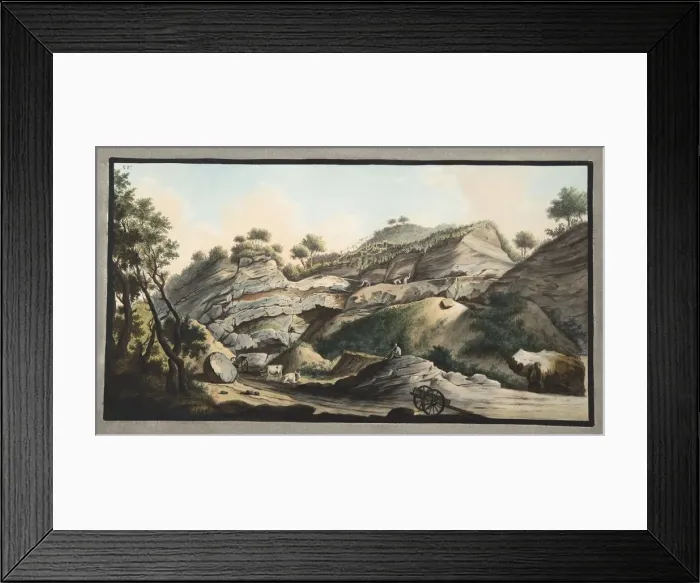 Framed Print : Section of a part of the cone of the Mountain of Somma, 1776 Framed Print : Section of a part of the cone of the Mountain of Somma, 1776