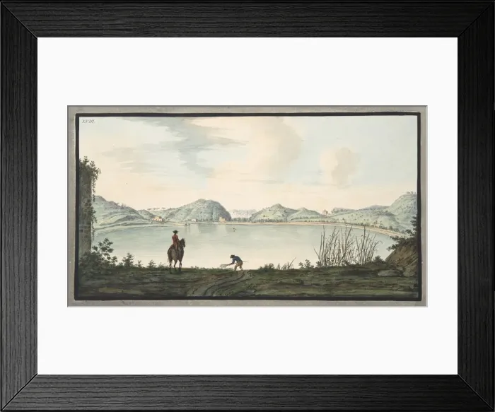 Framed Print : The Lake of Agnano evidently the Crater of an ancient Volcano, 1776 Framed Print : The Lake of Agnano evidently the Crater of an ancient Volcano, 1776