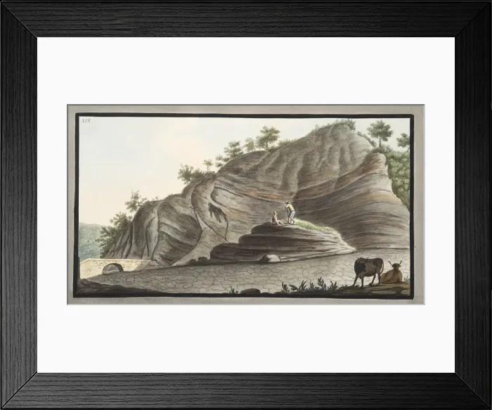 Framed Print : View of a section of a part of the cone of Astruni taken at the entrance of this volcano, 1776