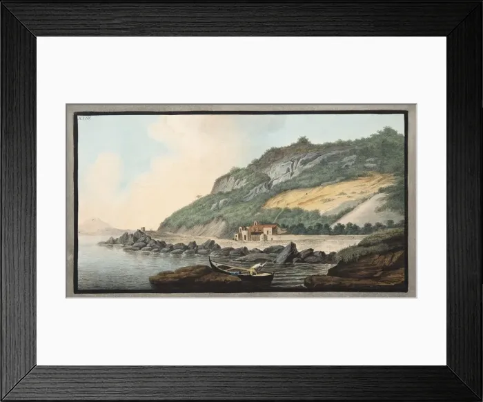 Framed Print : View of a part of the outside of the cone of the Solfaterra, 1776 Framed Print : View of a part of the outside of the cone of the Solfaterra, 1776