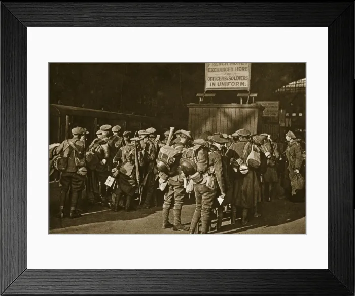 Framed Print : Homeward bound, with their great task greatly finished, 1919 Framed Print : Homeward bound, with their great task greatly finished, 1919