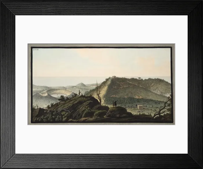 Framed Print : View from the top of Monte Gauro or Barbaro into its crater, 1776 Framed Print : View from the top of Monte Gauro or Barbaro into its crater, 1776