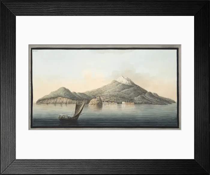 Framed Print : View of the Island of Ischia from the sea, 1776 Framed Print : View of the Island of Ischia from the sea, 1776
