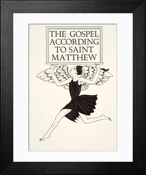 Framed Print : Angel of St. Matthew, 1931, (wood engraving) Framed Print : Angel of St. Matthew, 1931, (wood engraving)