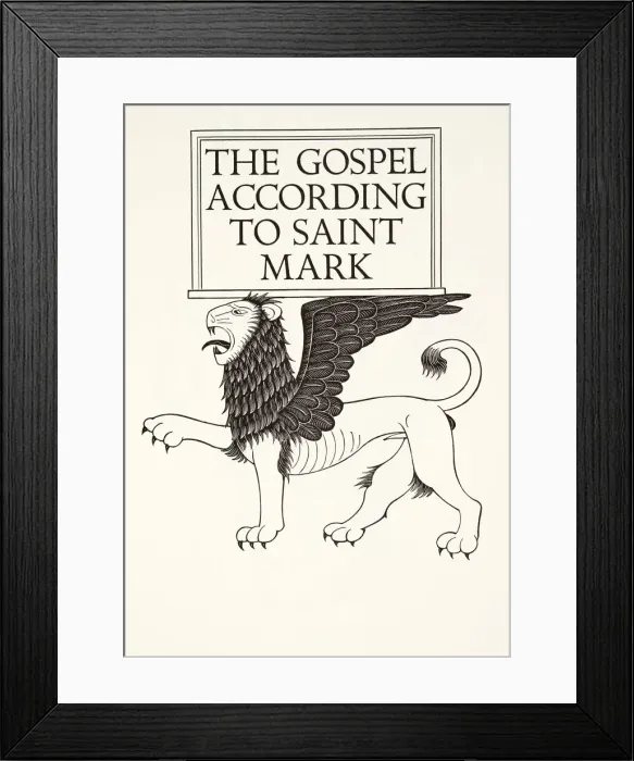 Framed Print : Lion of St Mark, 1931, (wood engraving) Framed Print : Lion of St Mark, 1931, (wood engraving)