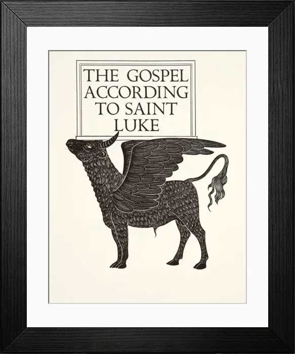 Framed Print : The Black Calf of St. Luke (wood engraving) Framed Print : The Black Calf of St. Luke (wood engraving)