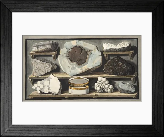 Framed Print : Specimens of curious stones found by the Author on Mount Vesuvius, 1776 Framed Print : Specimens of curious stones found by the Author on Mount Vesuvius, 1776