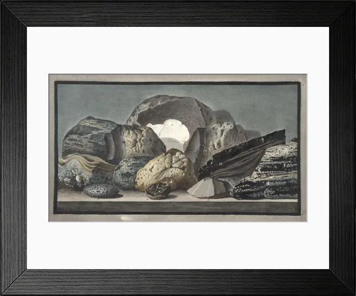 Framed Print : Vitrifications, and other Volcanic productions, 1776 Framed Print : Vitrifications, and other Volcanic productions, 1776