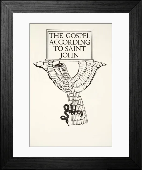 Framed Print : The Eagle of St. John (wood engraving) Framed Print : The Eagle of St. John (wood engraving)