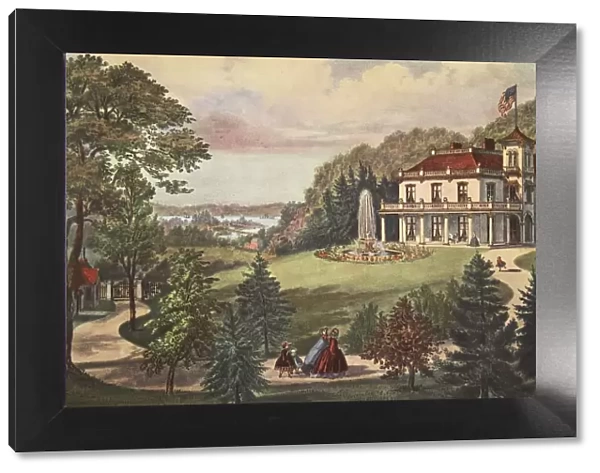 Life In The Country - Evening, pub. 1862, Currier & Ives (Colour Lithograph)