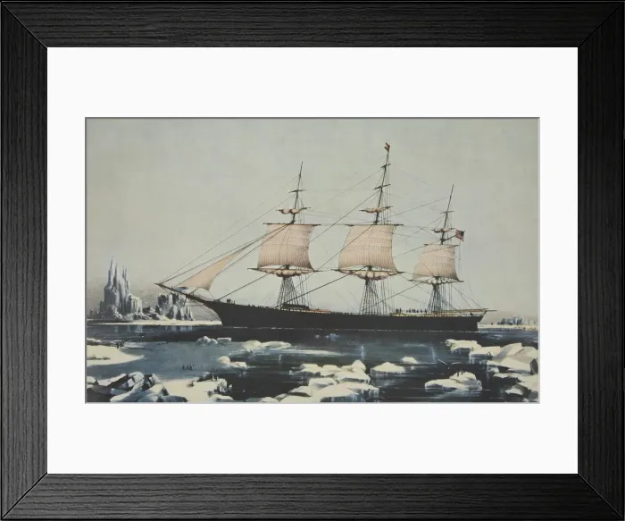 Framed Print : Red Jacket - In the Ice off Cape Horn, on her passage from Australia, to Liverpool, August 1854 Framed Print : Red Jacket - In the Ice off Cape Horn, on her passage from Australia, to Liverpool, August 1854