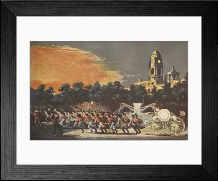 Framed Print : The Life of a Fireman - The Race, pub. 1854, Currier & Ives (Colour Lithograph) Framed Print : The Life of a Fireman - The Race, pub. 1854, Currier & Ives (Colour Lithograph)