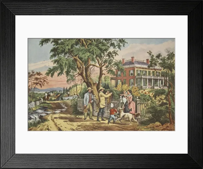 Framed Print : American Country Life - October Afternoon, pub Framed Print : American Country Life - October Afternoon, pub