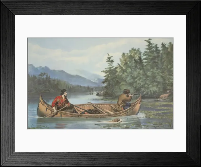 Framed Print : American Hunting Scenes, A Good Chance, pub