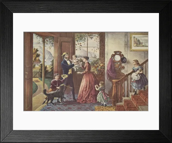 Framed Print : The Four Seasons of Life - Middle Age, The Season of Strength, pub. 1868, Currier & Ives Framed Print : The Four Seasons of Life - Middle Age, The Season of Strength, pub. 1868, Currier & Ives