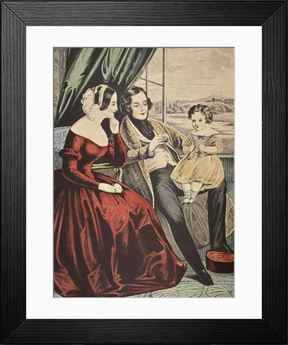 Framed Print : Married, Currier & Ives, pub. 1845, (Colour Lithograph) Framed Print : Married, Currier & Ives, pub. 1845, (Colour Lithograph)