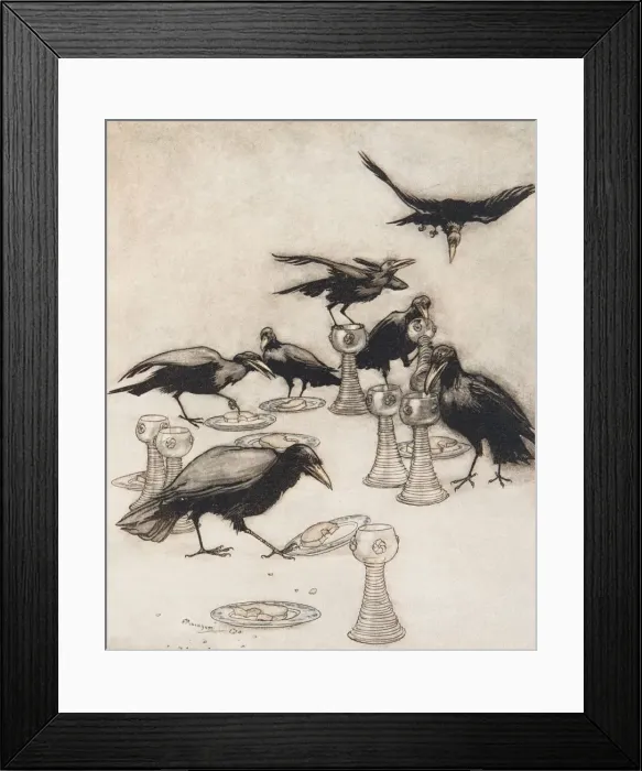 Framed Print : The Seven Ravens, 1909 Framed Print : The Seven Ravens, 1909