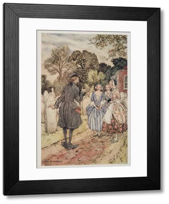 Framed Print : Reciting for their amusement all the Epitaphs on the Tombstones Framed Print : Reciting for their amusement all the Epitaphs on the Tombstones