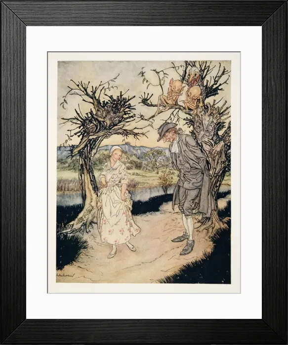 Framed Print : Sauntering along in the Twilight from The Legend of Sleepy Hollow by Washington Irving, 1928 Framed Print : Sauntering along in the Twilight from The Legend of Sleepy Hollow by Washington Irving, 1928