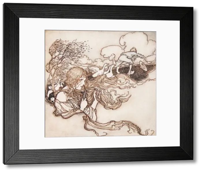 Framed Print : The Goosegirl, 1909 Framed Print : The Goosegirl, 1909
