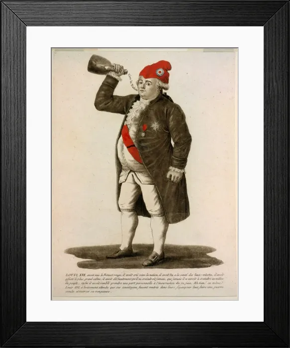 Framed Print : Louis XVI, avoit mis le Bonnet rouge, il avoit crie vive la nation, …1792 Framed Print : Louis XVI, avoit mis le Bonnet rouge, il avoit crie vive la nation, …1792