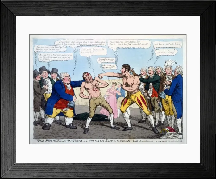 Framed Print : The Set-Too between Old Price and Spangle Jack the Shewman - fought with unabated Framed Print : The Set-Too between Old Price and Spangle Jack the Shewman - fought with unabated