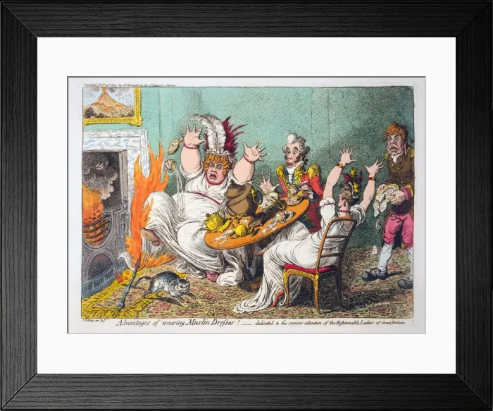 Framed Print : Advantages of wearing Muslin Dresses! …. 1802 Framed Print : Advantages of wearing Muslin Dresses! …. 1802